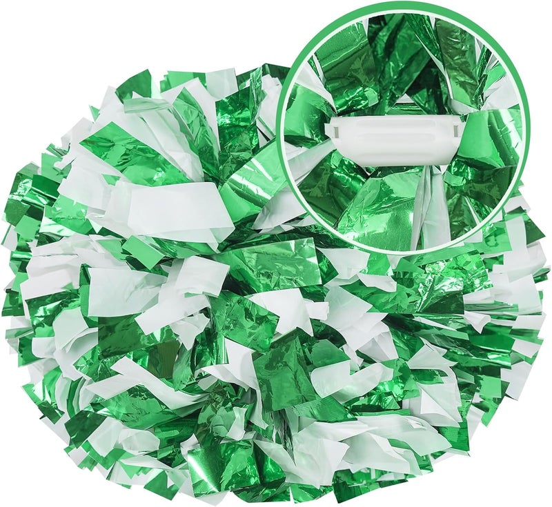 HOLENGS 4Pcs Upgraded 12inch Metallic Cheerleading Pom Poms, Cheerleader Pompoms Cheer Poms for Kids Adults, Cheering Squad Pompoms for School Sports Games Dance Party - Image 2